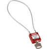 Veiligheidssloten – compact met kabel, Rood, KD - Verschillende sloten, Staal, 216.00 mm, 1 Doos
